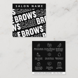 Mönster Brows Aftercare PMU Brow Instructions Fyrkantigt Visitkort