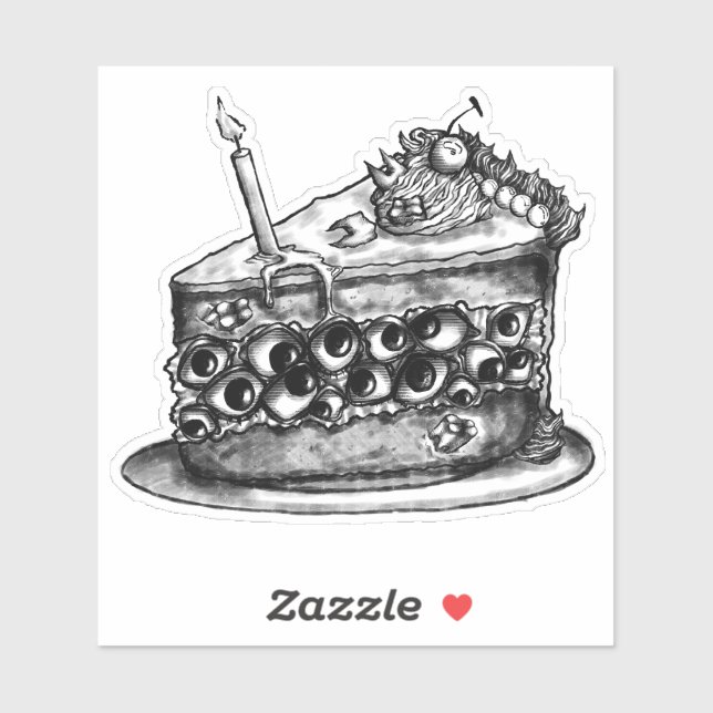 Monster Cake Sticker Klistermärken (Ark)