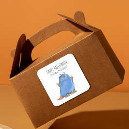 Monster Candy Happy halloween Fyrkantigt Klistermärke