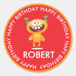 Monster Cartoon Funny Monster Art Laptops Bottles Runt Klistermärke