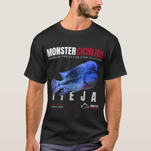 Monster Cichlider Vieja Rovfiskar  T Shirt (Framsida)