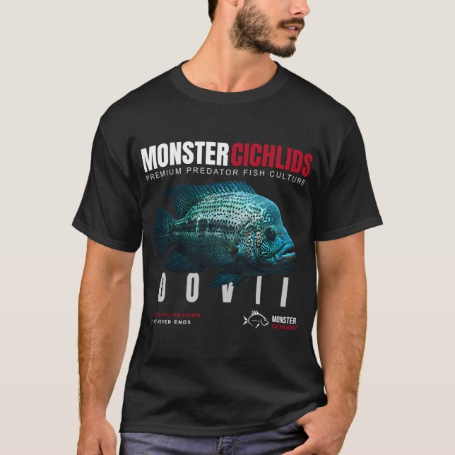 Monster Ciklider Dovii Rovfiskar  T Shirt (Framsida)