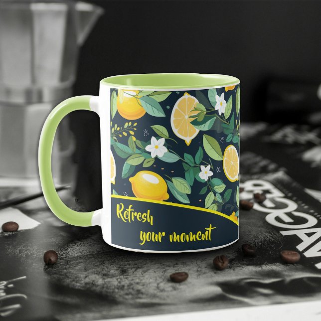 Mönster Citrus Löv Coffee Mugg (Skapare uppladdad)