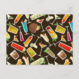 Mönster, cocktail och långdryck, cocktail pub vykort