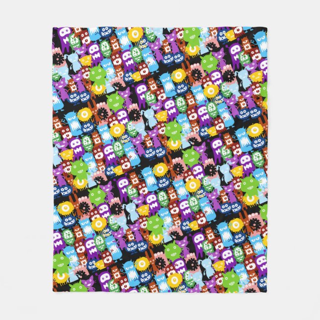 Monster Collage Fleece Blanket (Framsidan)