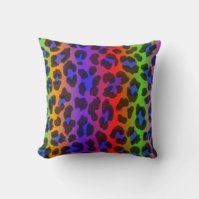 Mönster Colorful inspiration Retro Tiger Kudde (Framsida)