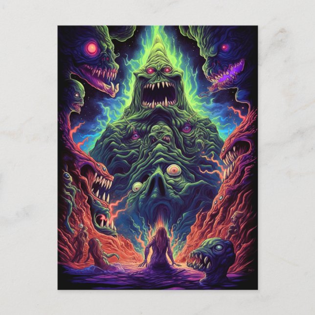 Monster Creatror Horror Art Postcard Vykort (Framsida)