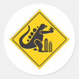 Monster Crossing Runt Klistermärke