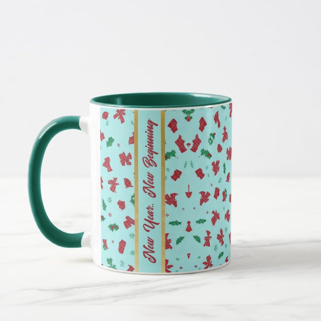 Mönster Dekoration jul Kaffe Mugg (Vänster)