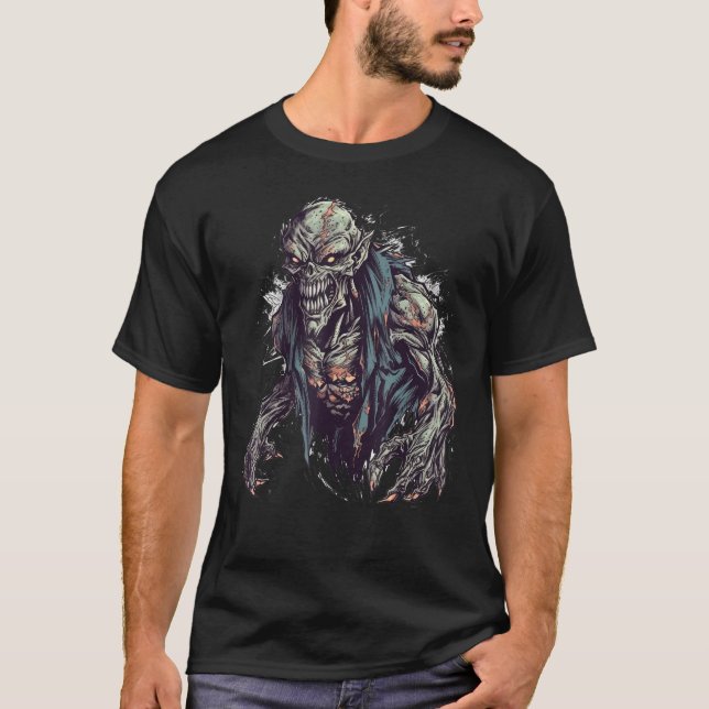 Monster Demon Djävulen Vampire Guhl Zombie T Shirt (Framsida)