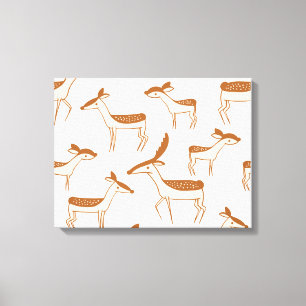 Mönster Design Animal Cute Postcard Poster hjort Canvastryck