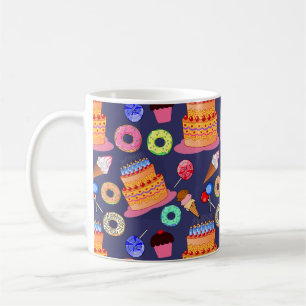 Mönster-design för bakverk kaffemugg