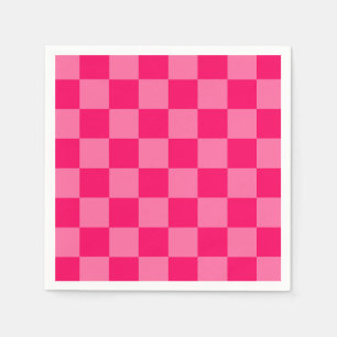 Mönster design för Light and Shock rosa Checker Pappersservett