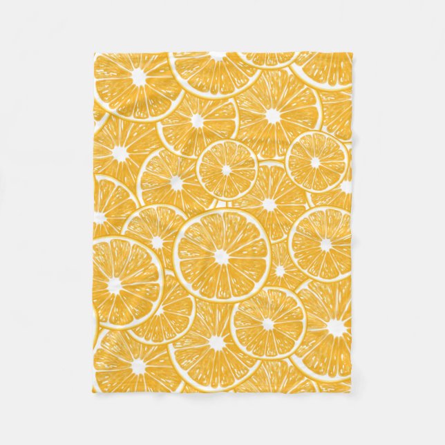 mönster-design för orange segment fleecefilt (Framsidan)