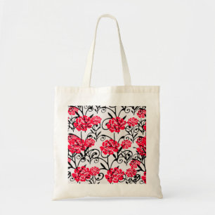 Mönster-design för röd blomma, Blommigt Tygkasse