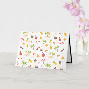 Mönster-design för tropisk sommarklocka kort