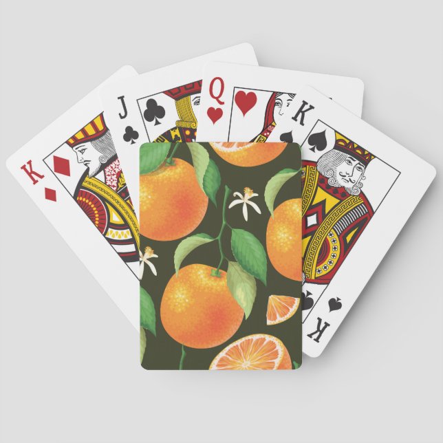 Mönster-design med ljussömlös orange. casinokort (Baksidan)