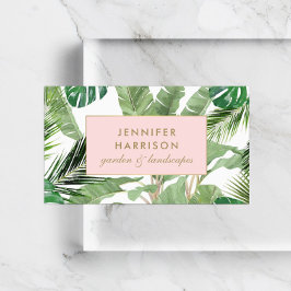 Mönster Designer för Tropical Löv Visitkort