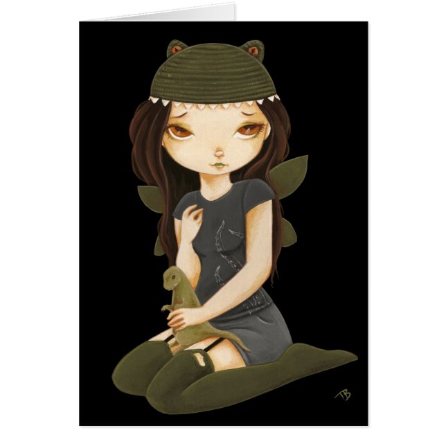 Monster - Dinosaurfemonster Hälsningskort (Framsidan)