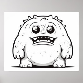 Monster dispositionsskiss liten poster
