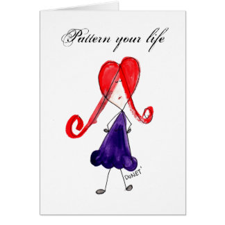 Mönster ditt liv efter känslomässigt starka kvinno hälsningskort