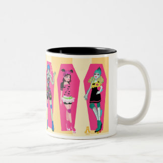 Monster Doll Fredag Night Frights Roller Derby Mug Två-Tonad Mugg