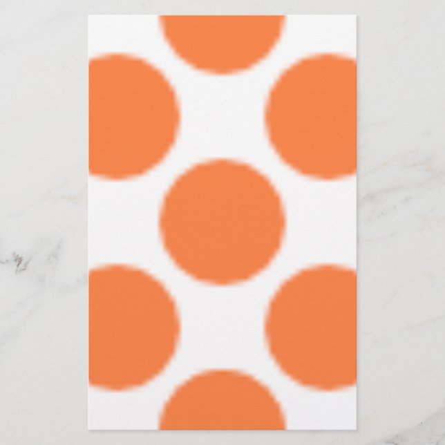 Mönster Dot Orange Brevpapper (Framsida)