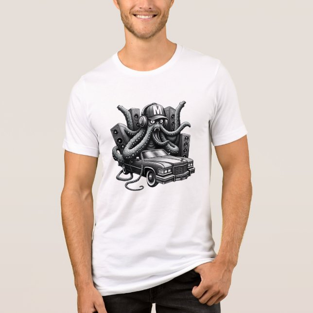 Monster Drive Skräckbil T Shirt (Framsida)