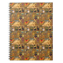 Mönster-egyptisk hieroglyfisk symbol anteckningsbok