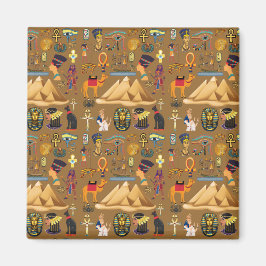 Mönster-egyptisk hieroglyfisk symbol magnet