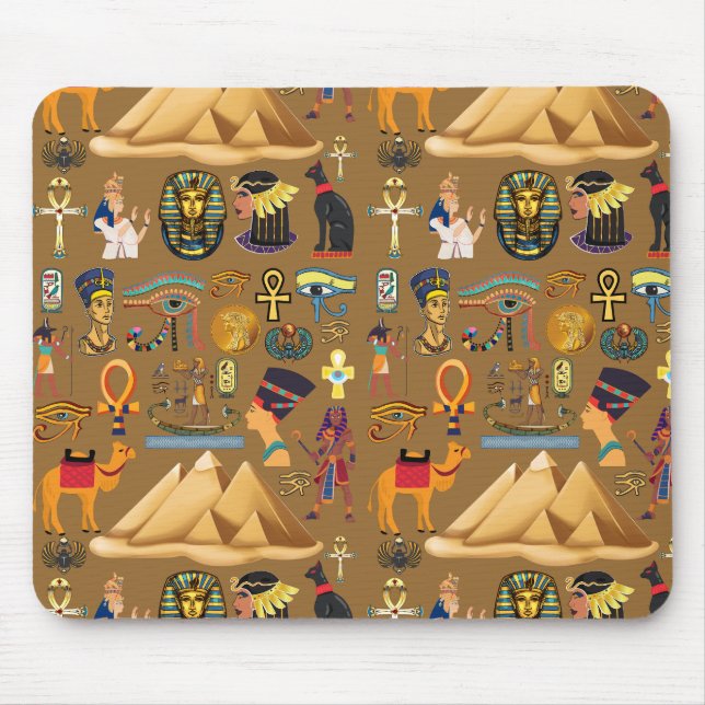Mönster-egyptisk hieroglyfisk symbol musmatta (Framsidan)