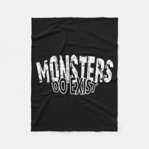 Monster Exist Träningsillustration Retro Järn Fleecefilt