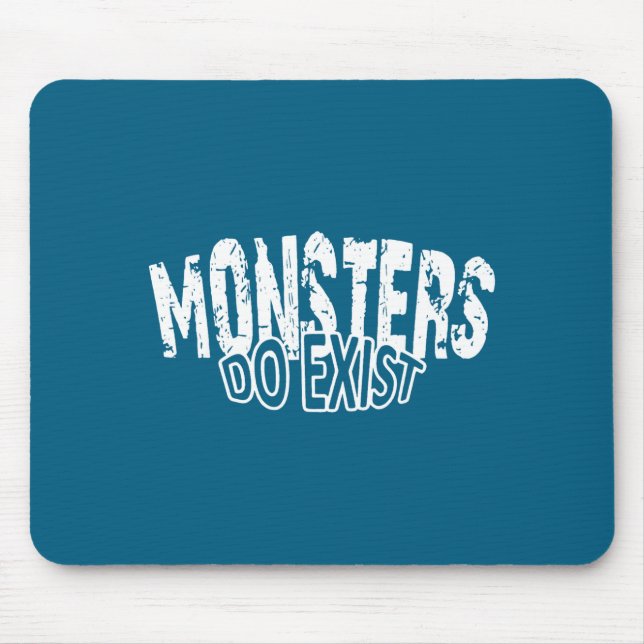 Monster Existerar Skräckramsa Illustration Musmatta (Framsidan)