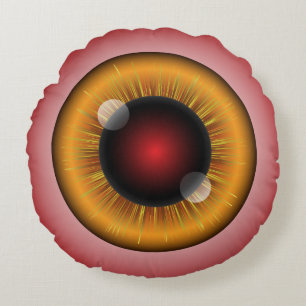 Monster Eyebollar Rund Kudde