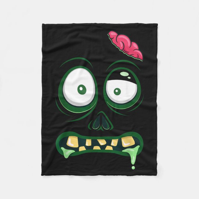 Monster Face Halloween Matchande Kostym Zombie Män Fleecefilt (Framsidan)