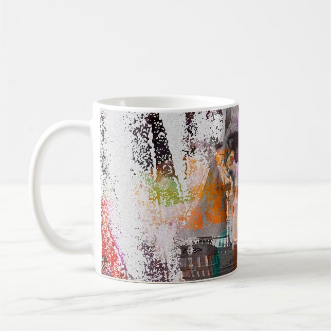 mönster. färgeffekter frakt skallabstraktion kaffemugg (Vänster)