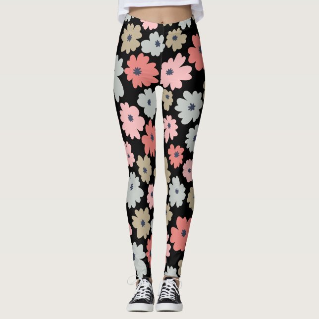 Mönster Färgfärgad Vintage Leggings (Framsida)