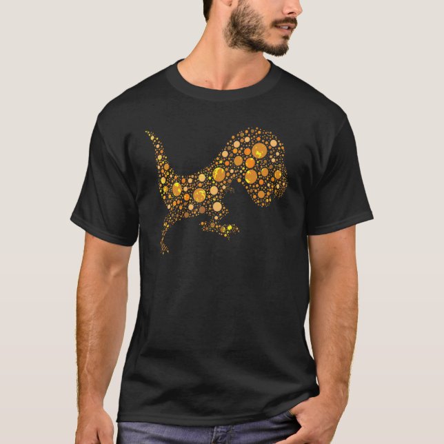 Mönster Färgglad Dinosaurie September Internatione T Shirt (Framsida)