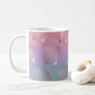 Mönster färggradient med årstidsskalet Girly ro Kaffemugg
