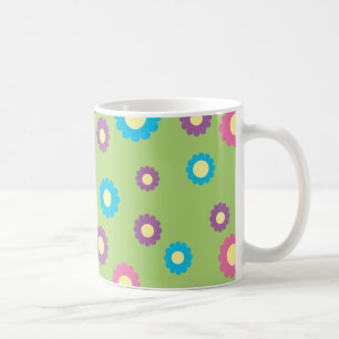 Mönster, färglös daisy kaffemugg