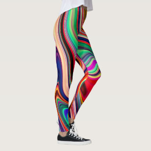 Mönster färgstark utskrift av vild leggings
