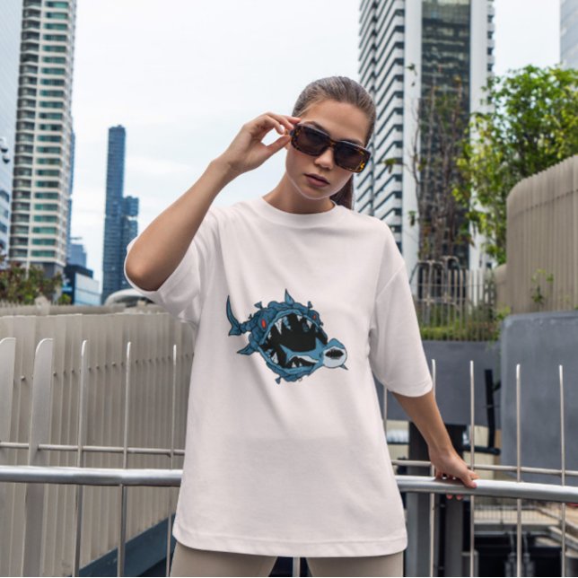 Monster Fish Eating Shark T Shirt (Skapare uppladdad)