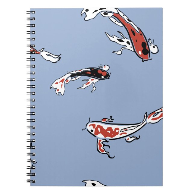 Mönster fiskkarp koi koi carp anteckningsbok (Framsidan)