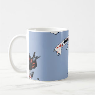 Mönster fiskkarp koi koi carp kaffemugg