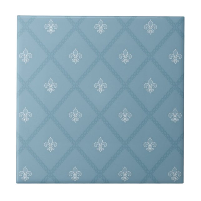 mönster Fleur-de-lis Kakelplatta (Framsidan)