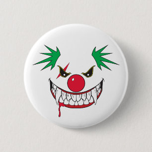 Monster Flin Clown Ansikte-knapp Knapp