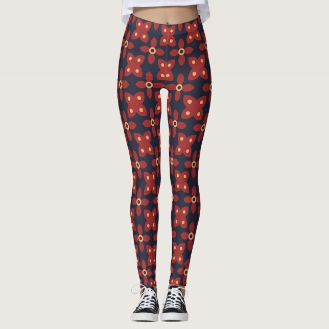 Mönster Flower Beval Flowers Premium Leggings (Framsida)