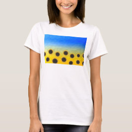 Mönster Flowers, gult blue geometry-mak T Shirt