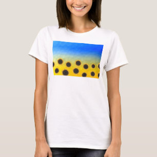 Mönster Flowers, gult blue geometry-mak T Shirt