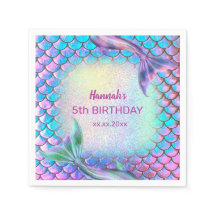 mönster födelsedag med liten sjöjungfru